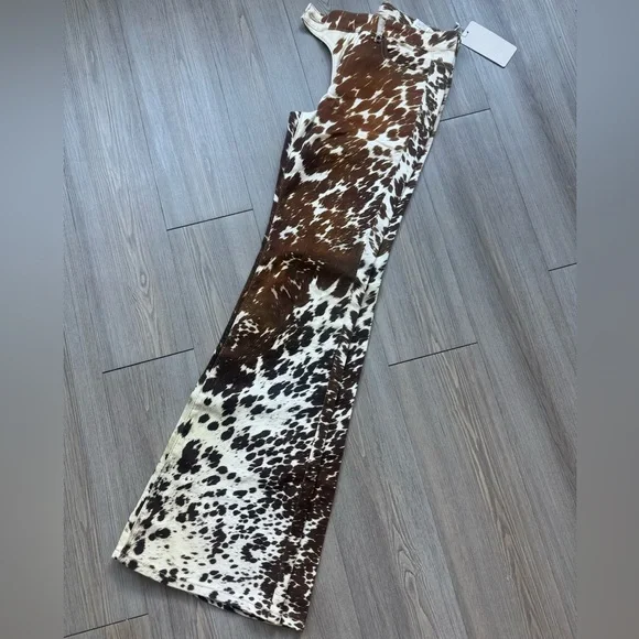 Brown Cow-print pants NWT - Picture 6 of 6